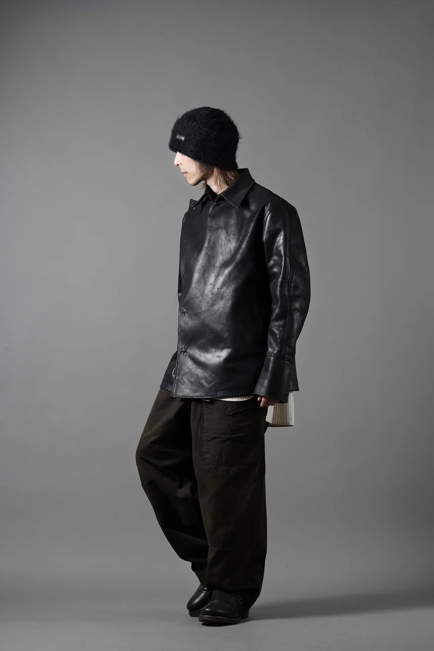 ierib exclusive Jean Coat-Blouson / Horse Nubuck Leather (BLACK) - Image 33