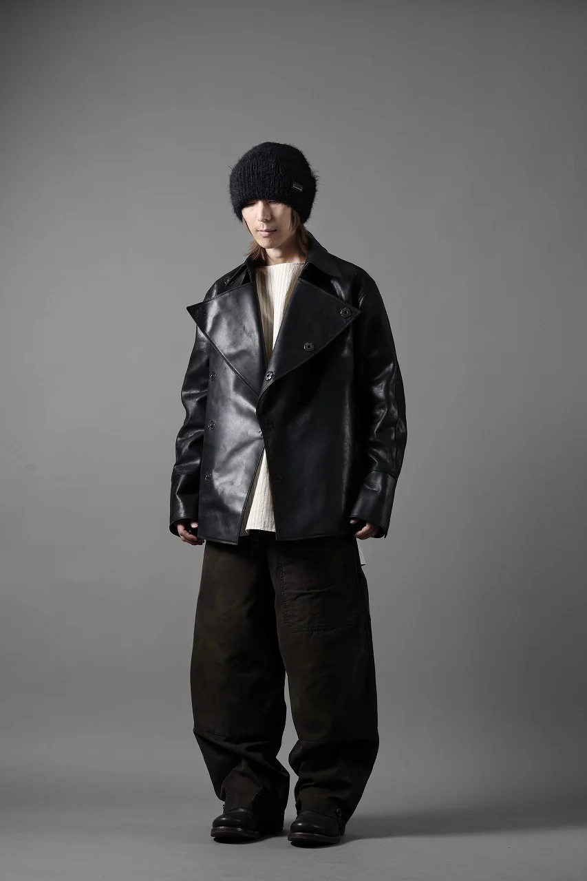 ierib exclusive Jean Coat-Blouson / Horse Nubuck Leather (BLACK) - Image 35