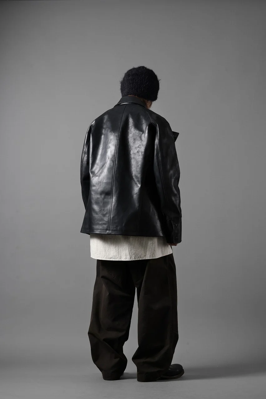 ierib exclusive Jean Coat-Blouson / Horse Nubuck Leather (BLACK) - Image 36