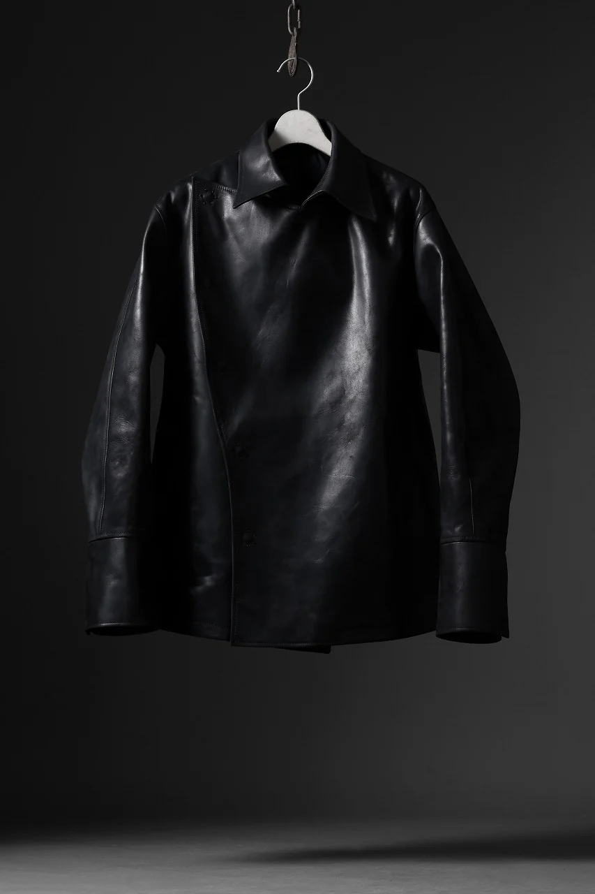 ierib exclusive Jean Coat-Blouson / Horse Nubuck Leather (BLACK) - Image 38