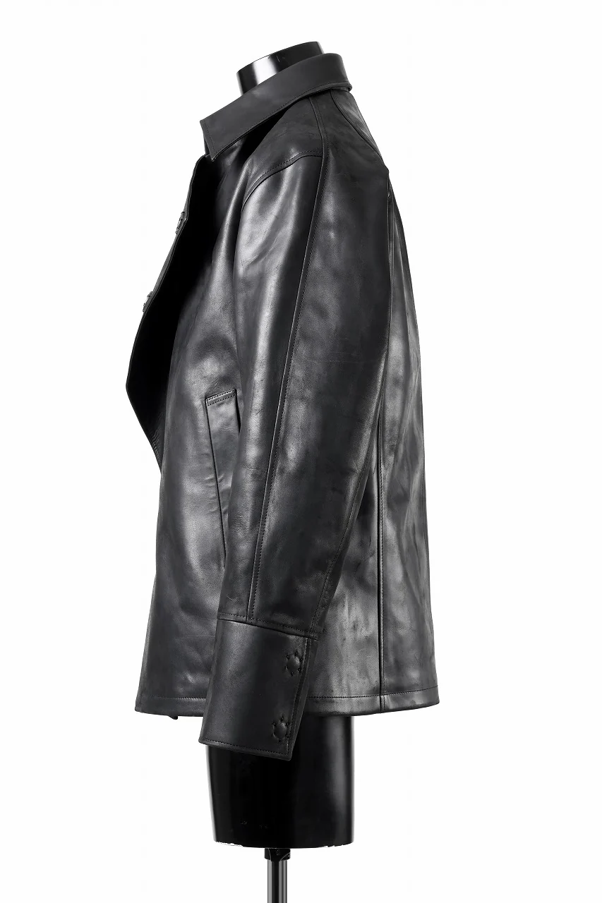 ierib exclusive Jean Coat-Blouson / Horse Nubuck Leather (BLACK) - Image 4