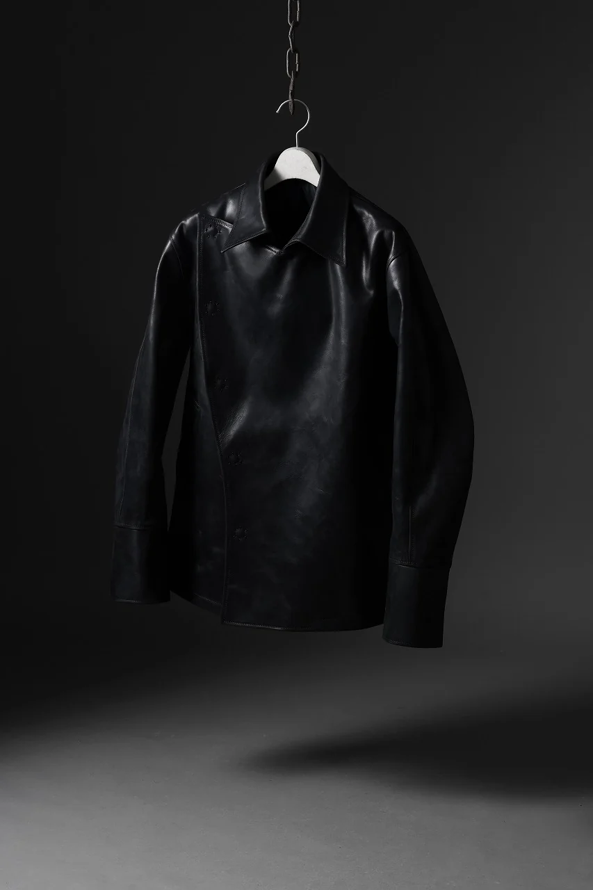ierib exclusive Jean Coat-Blouson / Horse Nubuck Leather (BLACK) - Image 40