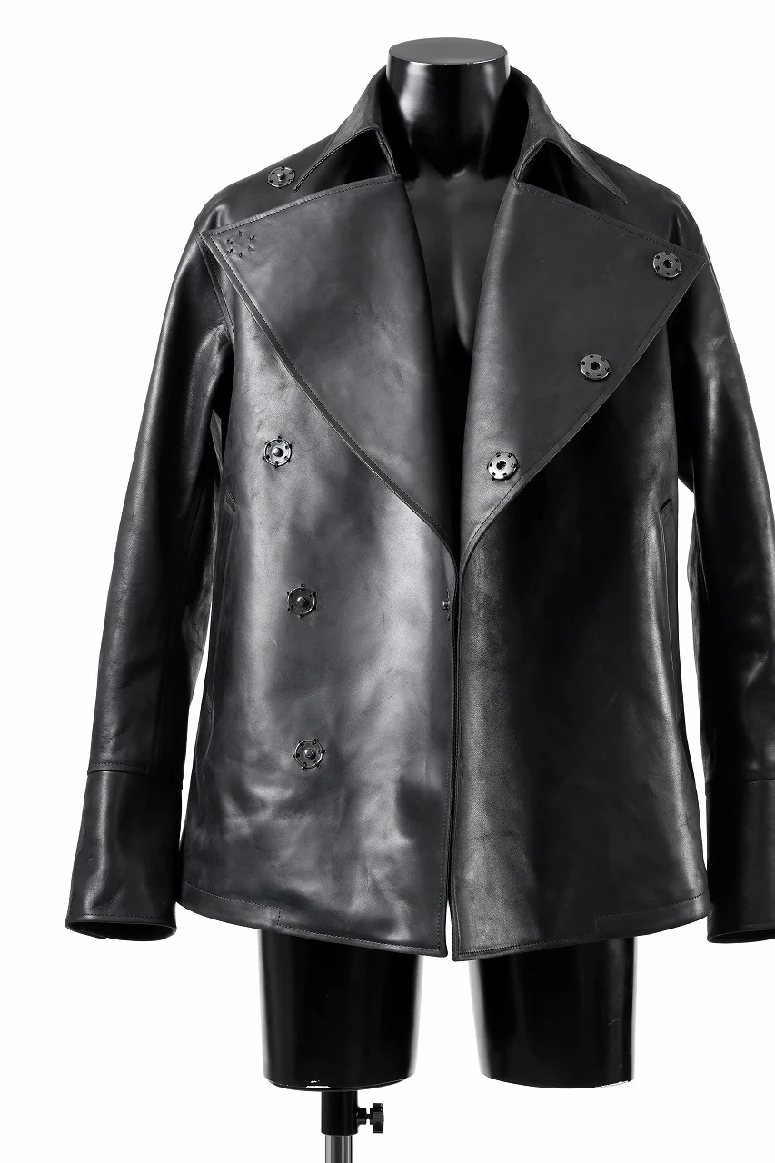 ierib exclusive Jean Coat-Blouson / Horse Nubuck Leather (BLACK) - Image 8