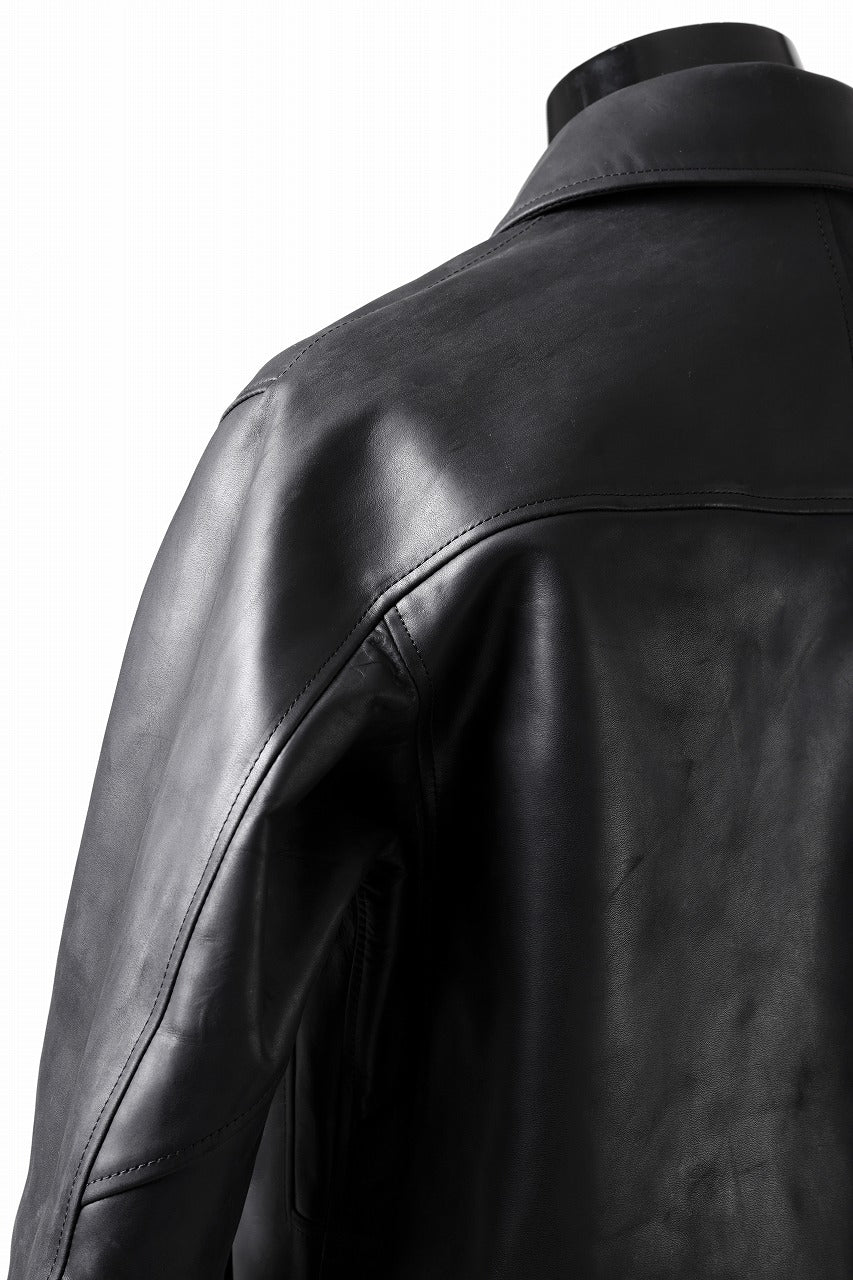 ierib exclusive Lukas Jacket / Horse Nubuck Leather (BLACK) - Image 19