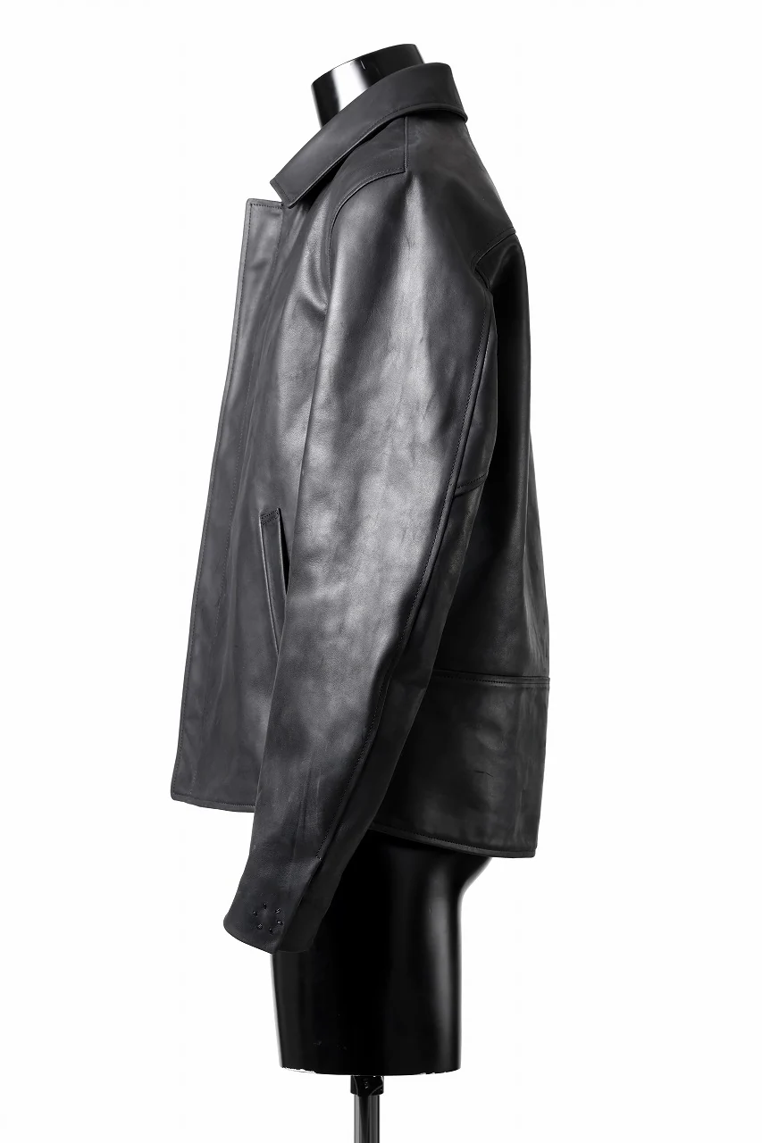 ierib exclusive Lukas Jacket / Horse Nubuck Leather (BLACK) - Image 4