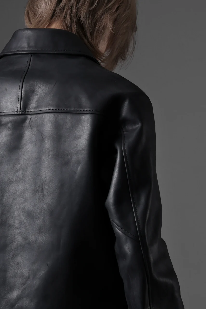 ierib exclusive Lukas Jacket / Horse Nubuck Leather (BLACK) - Image 45