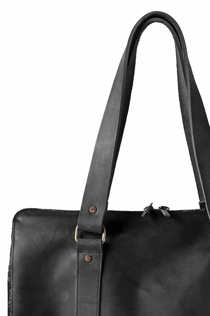 ierib exclusive onepiece tote bag / Nicolas Italy Vachetta (BLACK) - Image 8