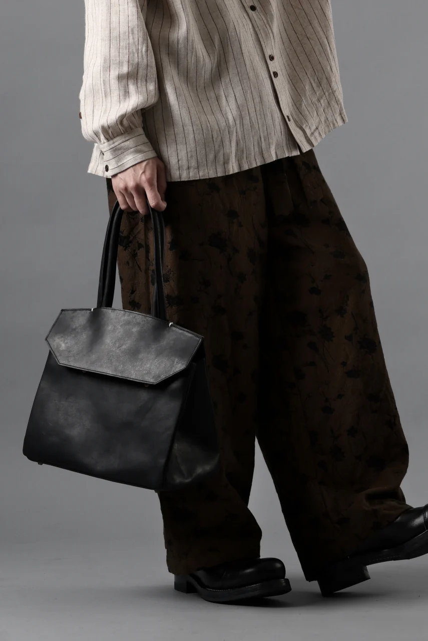 ierib exclusive TYPE-Ⅱ Bark Bag 30 / Horse Nubuck Leather (BLACK) - Image 30