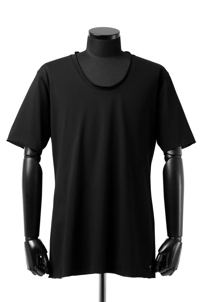 ierib exclusive raw edge Tee type-R / light jersey (BLACK)