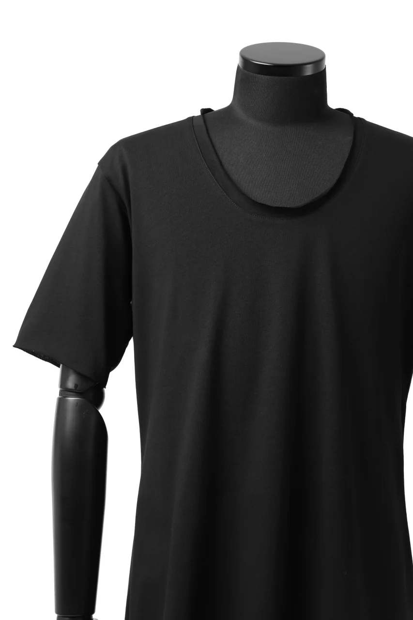 ierib exclusive raw edge Tee type-R / light jersey (BLACK) - Image 12