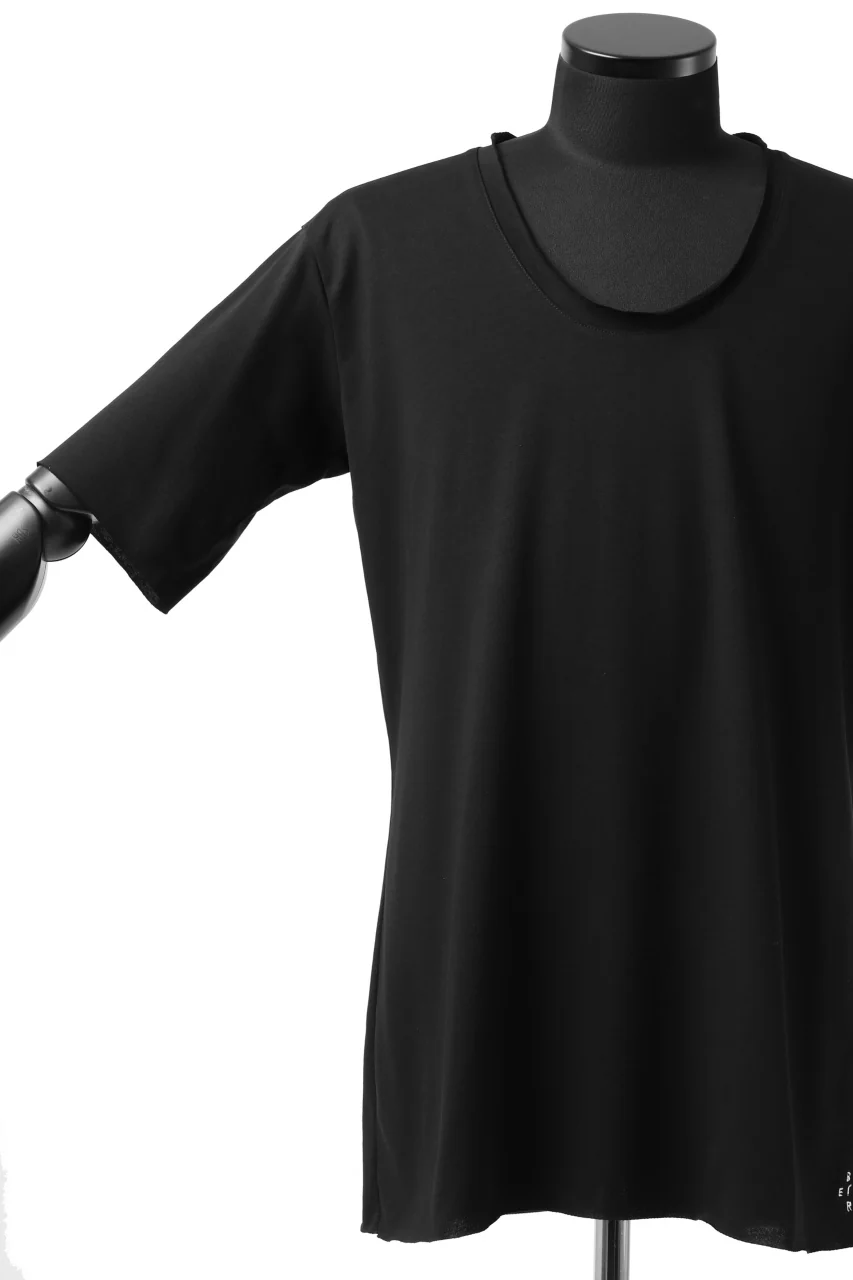 ierib exclusive raw edge Tee type-R / light jersey (BLACK) - Image 15