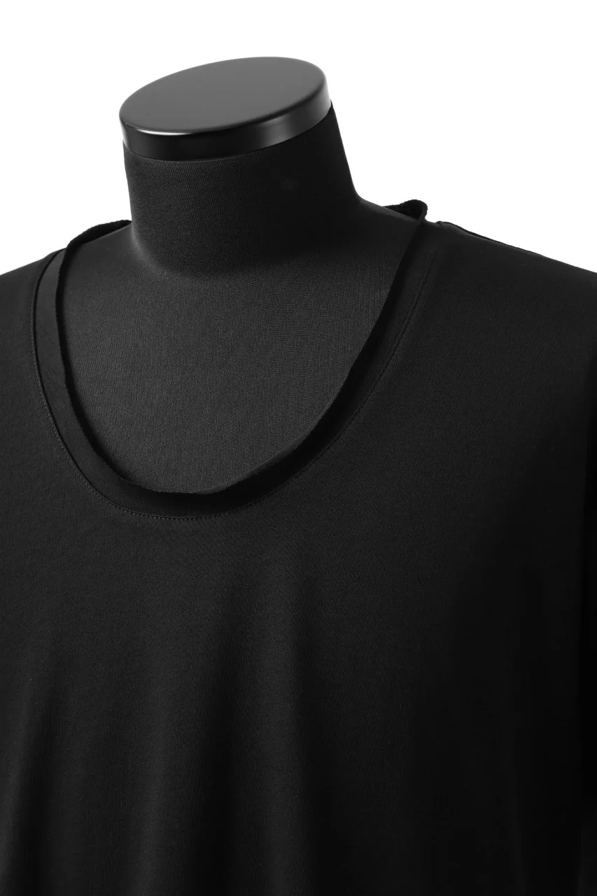ierib exclusive raw edge Tee type-R / light jersey (BLACK) - Image 18