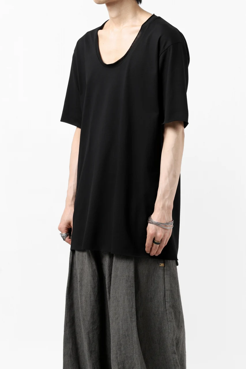 ierib exclusive raw edge Tee type-R / light jersey (BLACK) - Image 25