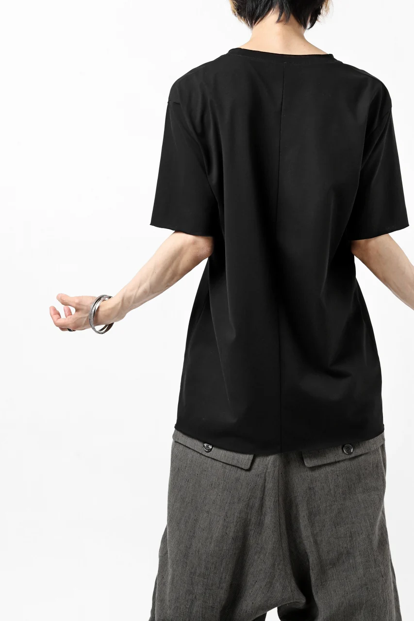 ierib exclusive raw edge Tee type-R / light jersey (BLACK) - Image 26