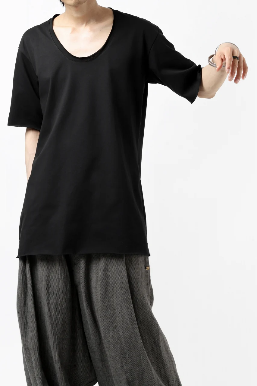ierib exclusive raw edge Tee type-R / light jersey (BLACK) - Image 27