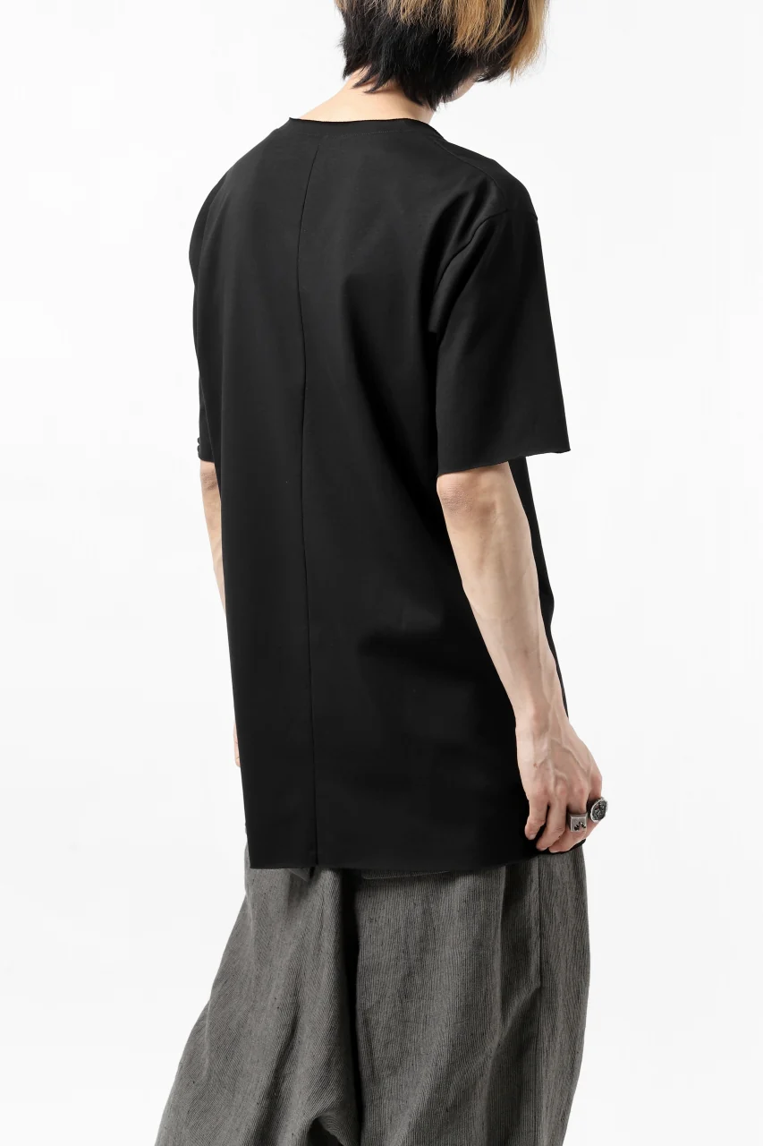 ierib exclusive raw edge Tee type-R / light jersey (BLACK) - Image 5