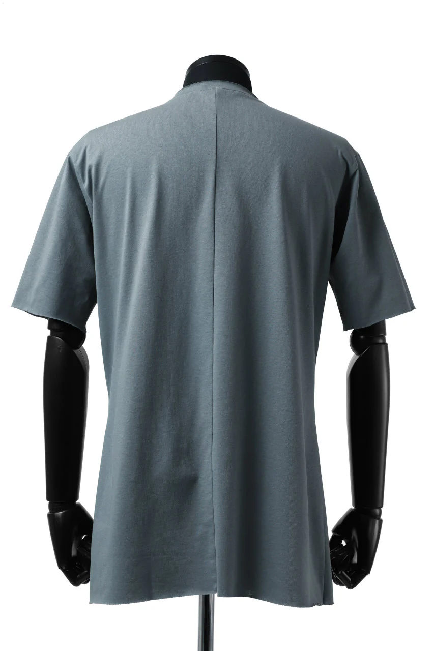 ierib exclusive raw edge Tee type-R / light jersey (BLUE GREY) - Image 10