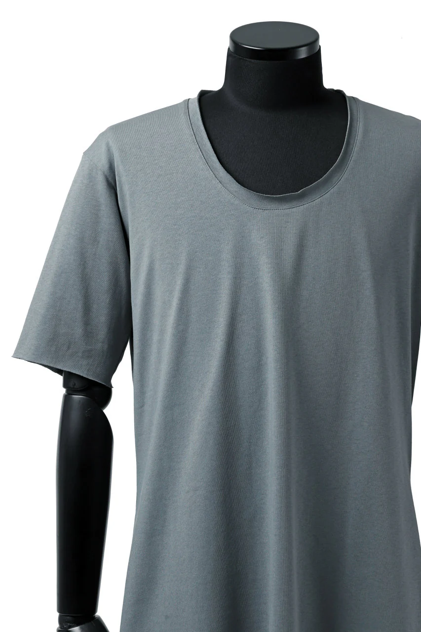 ierib exclusive raw edge Tee type-R / light jersey (BLUE GREY) - Image 12