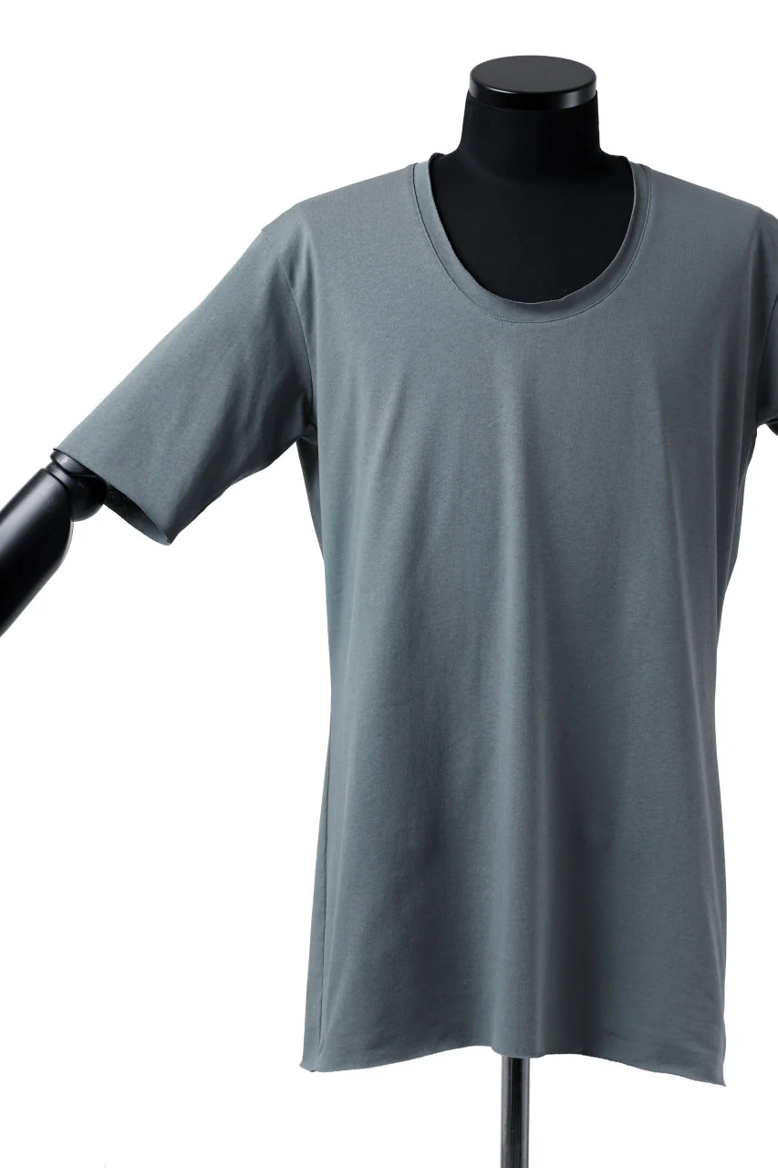 ierib exclusive raw edge Tee type-R / light jersey (BLUE GREY) - Image 13