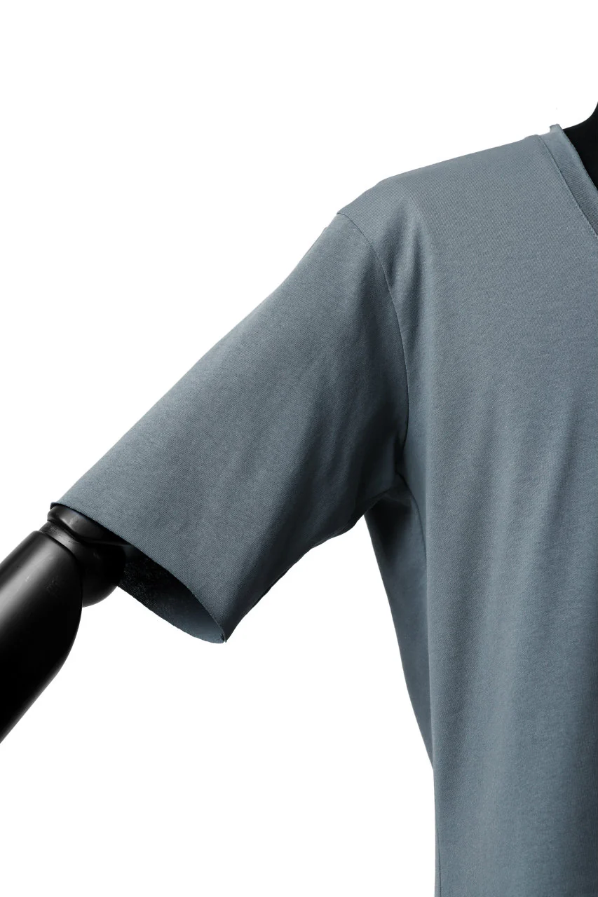 ierib exclusive raw edge Tee type-R / light jersey (BLUE GREY) - Image 14