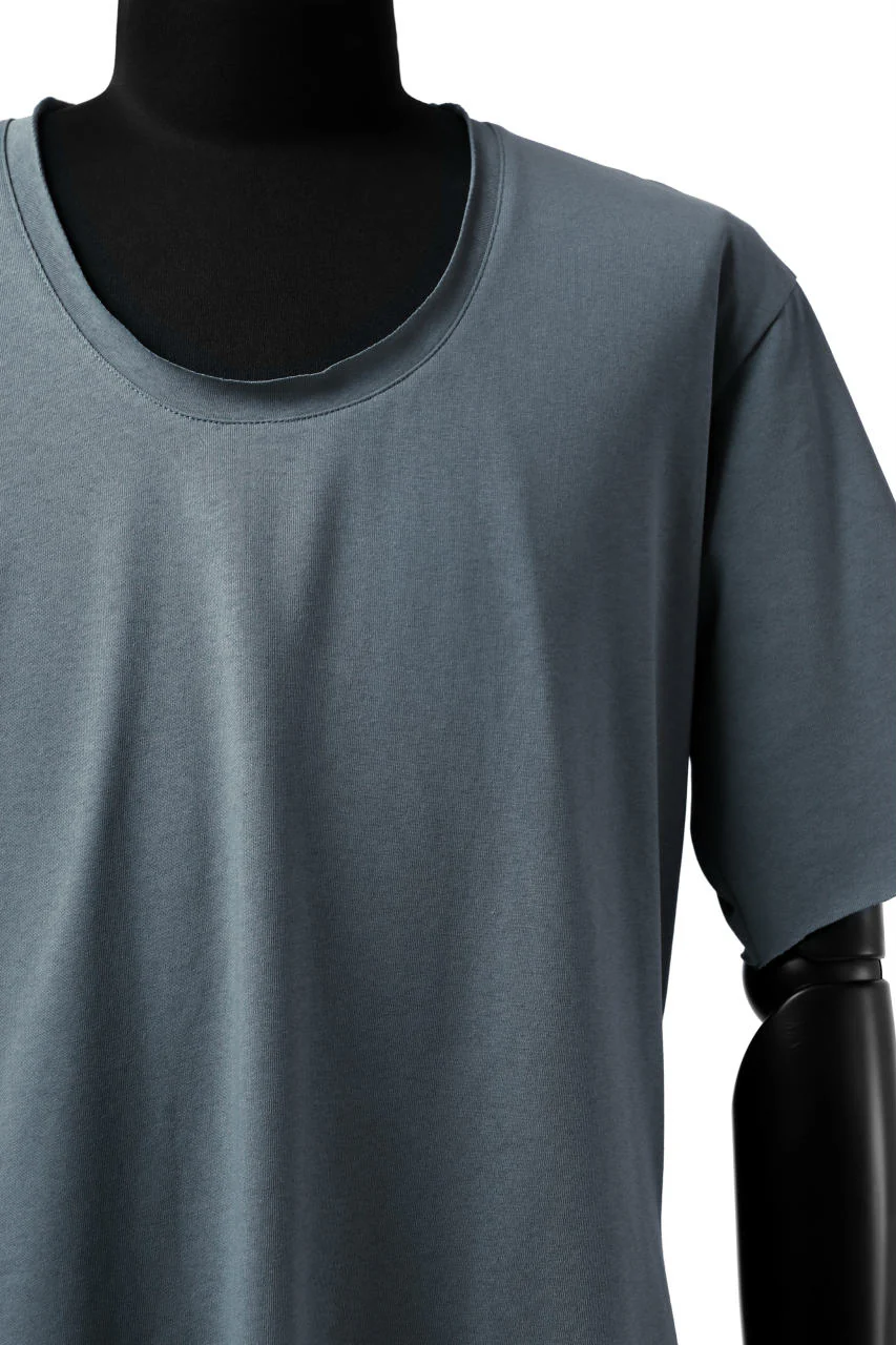 ierib exclusive raw edge Tee type-R / light jersey (BLUE GREY) - Image 16