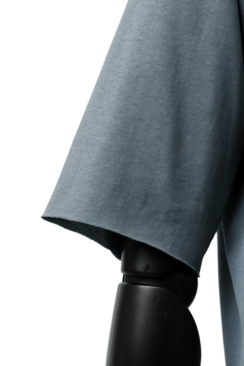 ierib exclusive raw edge Tee type-R / light jersey (BLUE GREY) - Image 18