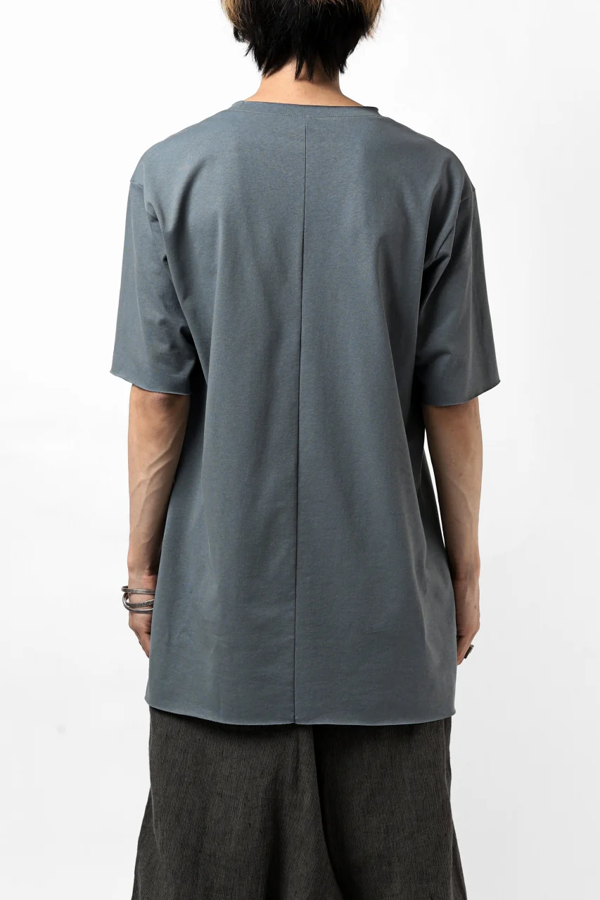 ierib exclusive raw edge Tee type-R / light jersey (BLUE GREY) - Image 22
