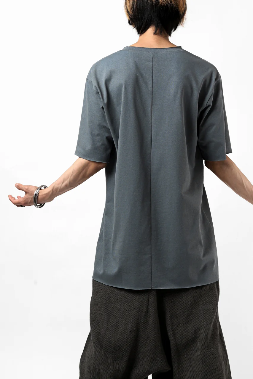 ierib exclusive raw edge Tee type-R / light jersey (BLUE GREY) - Image 24