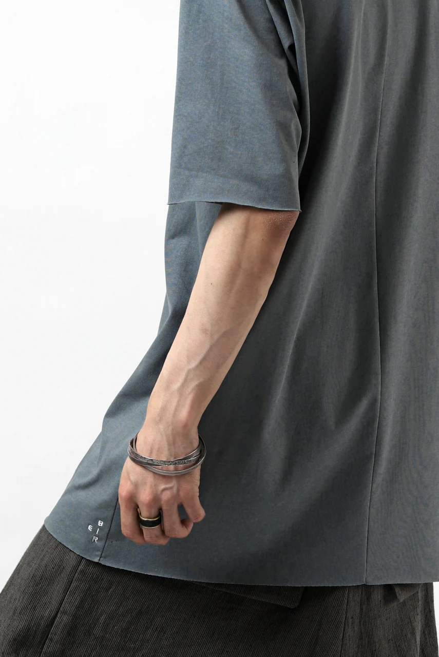 ierib exclusive raw edge Tee type-R / light jersey (BLUE GREY) - Image 32