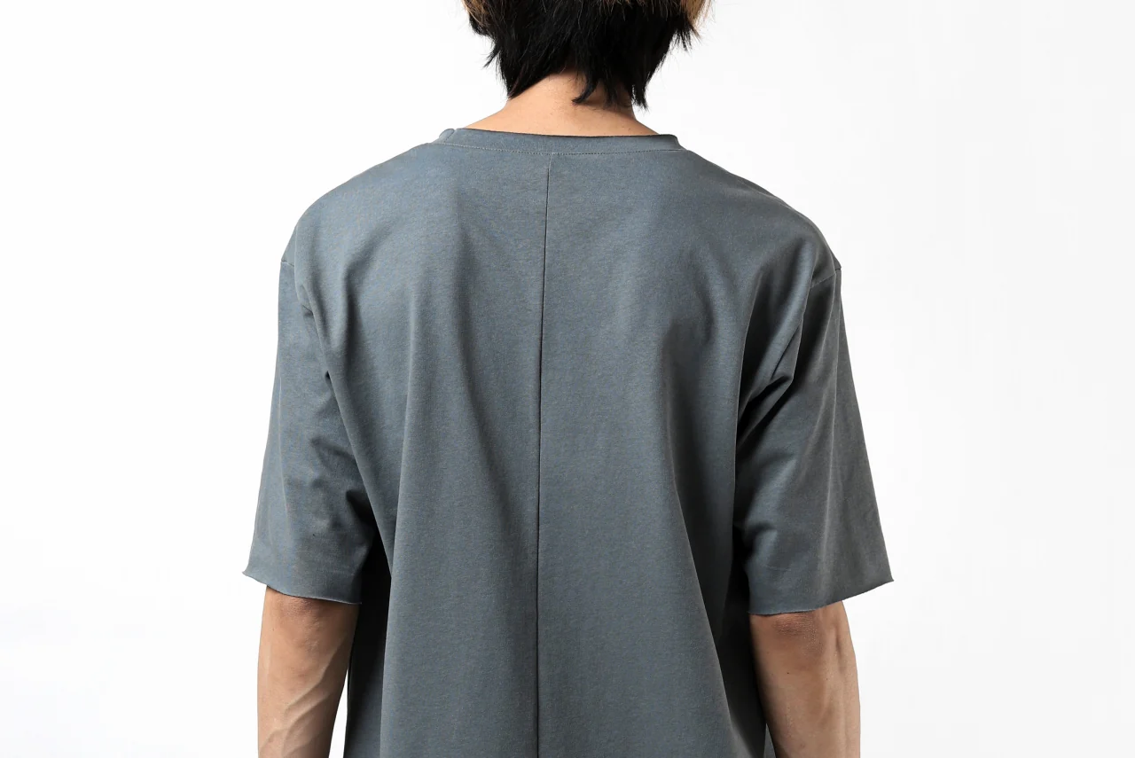 ierib exclusive raw edge Tee type-R / light jersey (BLUE GREY) - Image 36