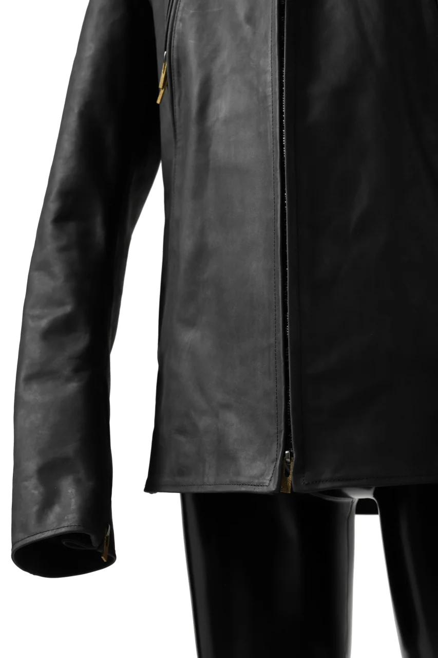 ierib exclusive single biker jacket / Nicolas Italy Vachetta (BLACK) - Image 26