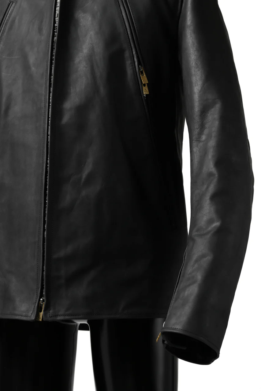 ierib exclusive single biker jacket / Nicolas Italy Vachetta (BLACK) - Image 33