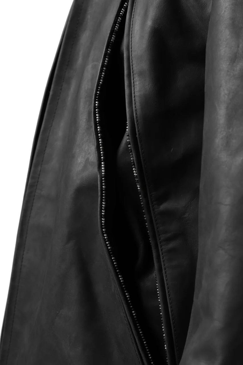 ierib exclusive single biker jacket / Nicolas Italy Vachetta (BLACK) - Image 38