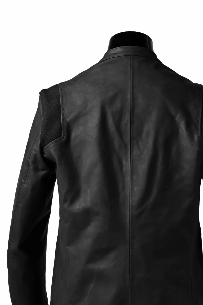 ierib exclusive single biker jacket / Nicolas Italy Vachetta (BLACK) - Image 39