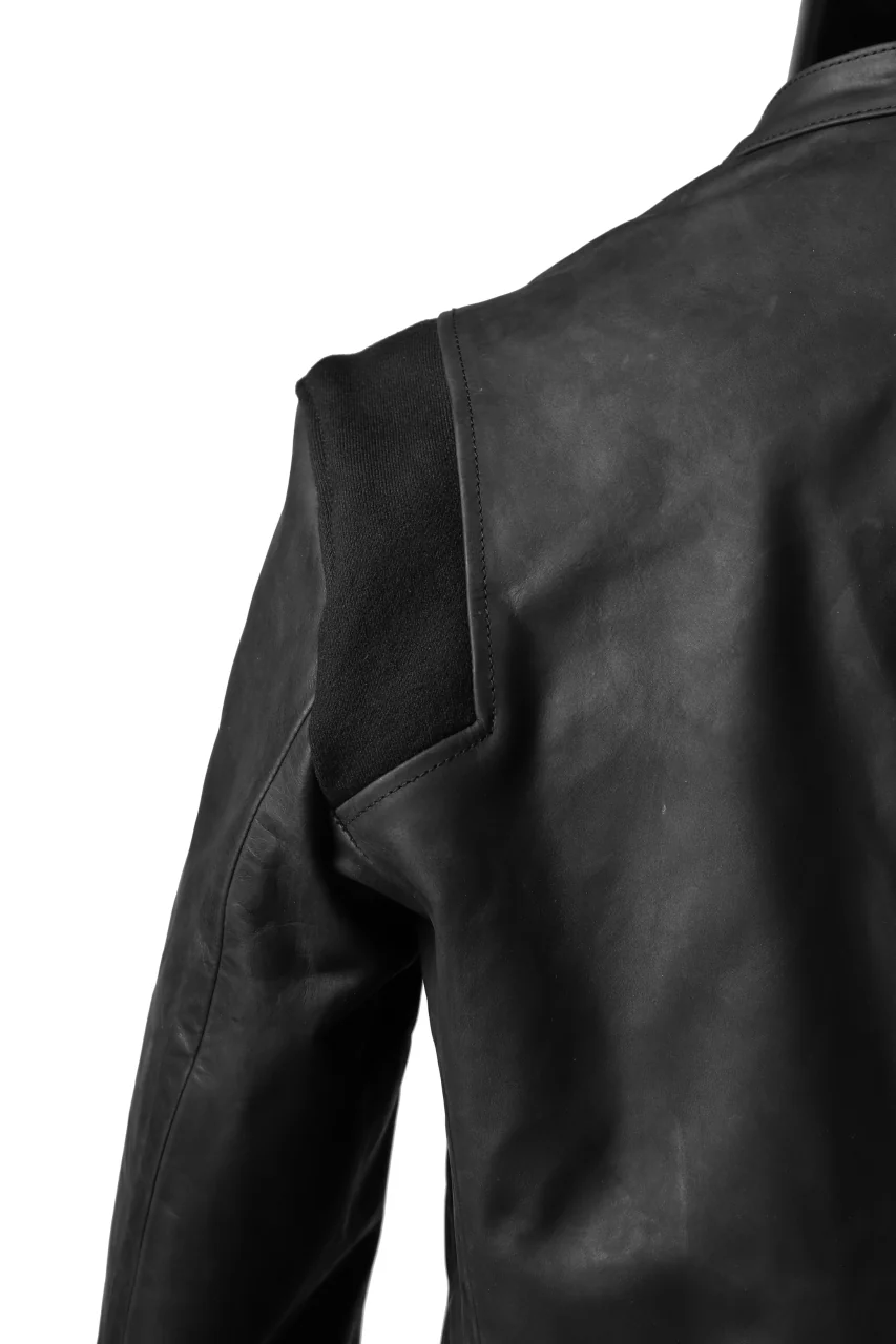 ierib exclusive single biker jacket / Nicolas Italy Vachetta (BLACK) - Image 40