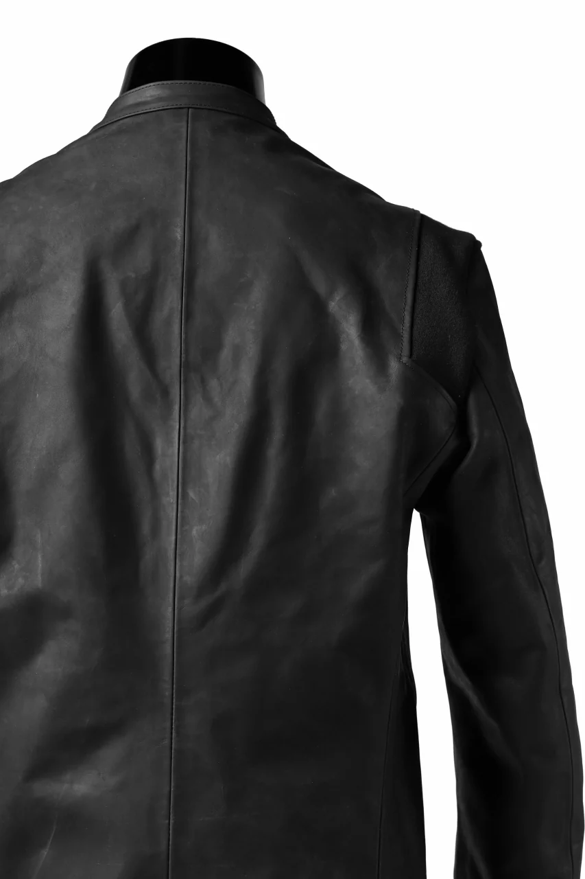 ierib exclusive single biker jacket / Nicolas Italy Vachetta (BLACK) - Image 41