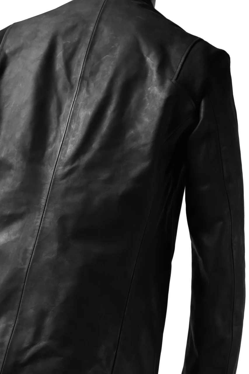 ierib exclusive single biker jacket / Nicolas Italy Vachetta (BLACK) - Image 43