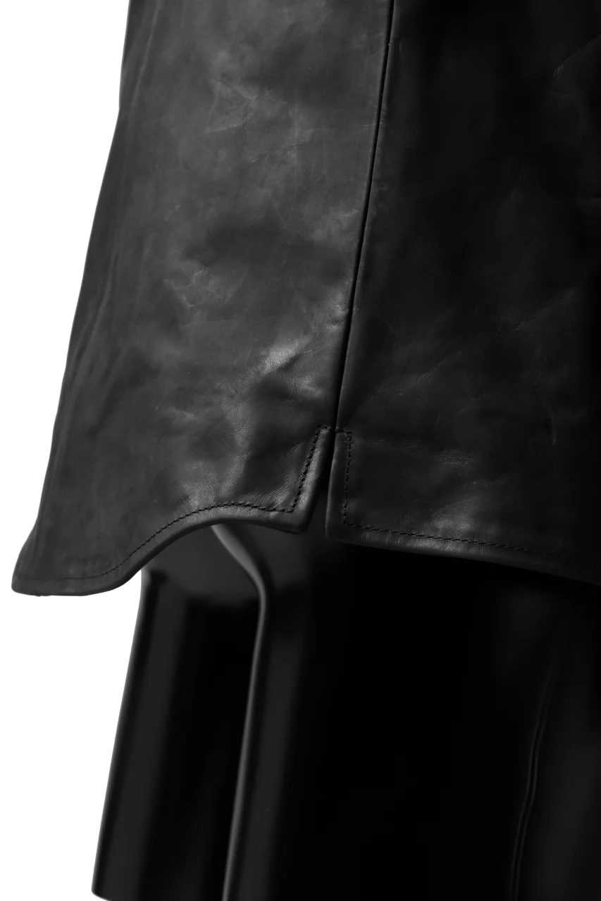 ierib exclusive single biker jacket / Nicolas Italy Vachetta (BLACK) - Image 44