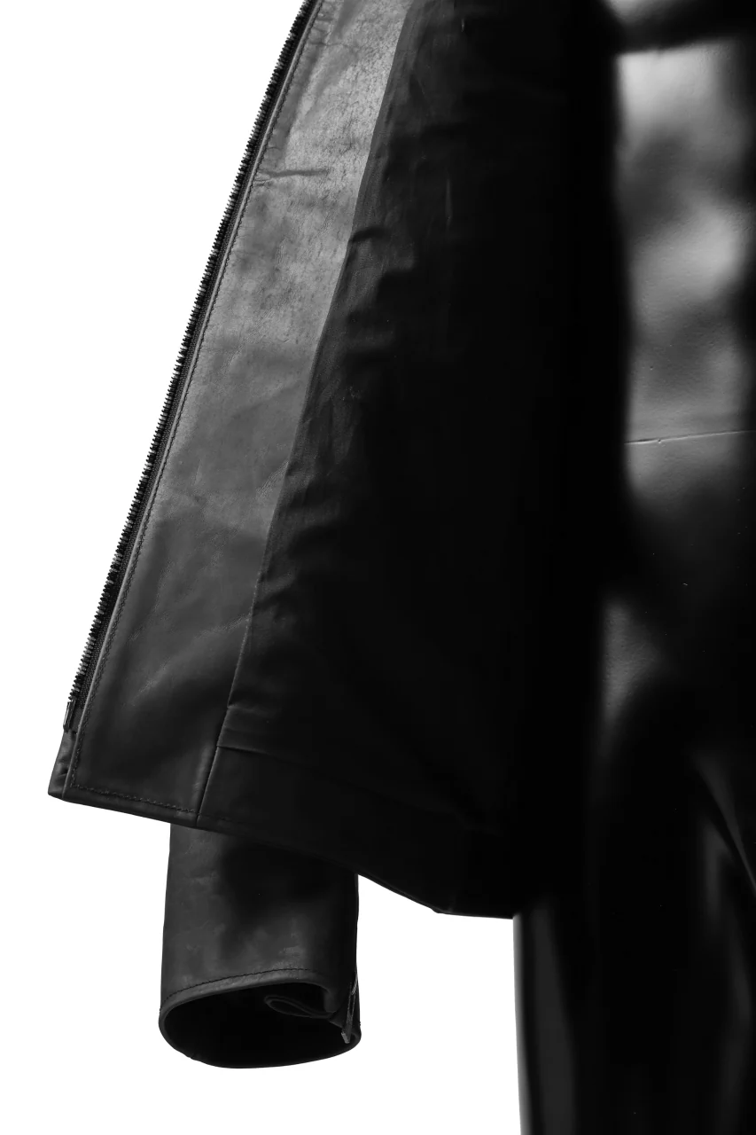 ierib exclusive single biker jacket / Nicolas Italy Vachetta (BLACK) - Image 47