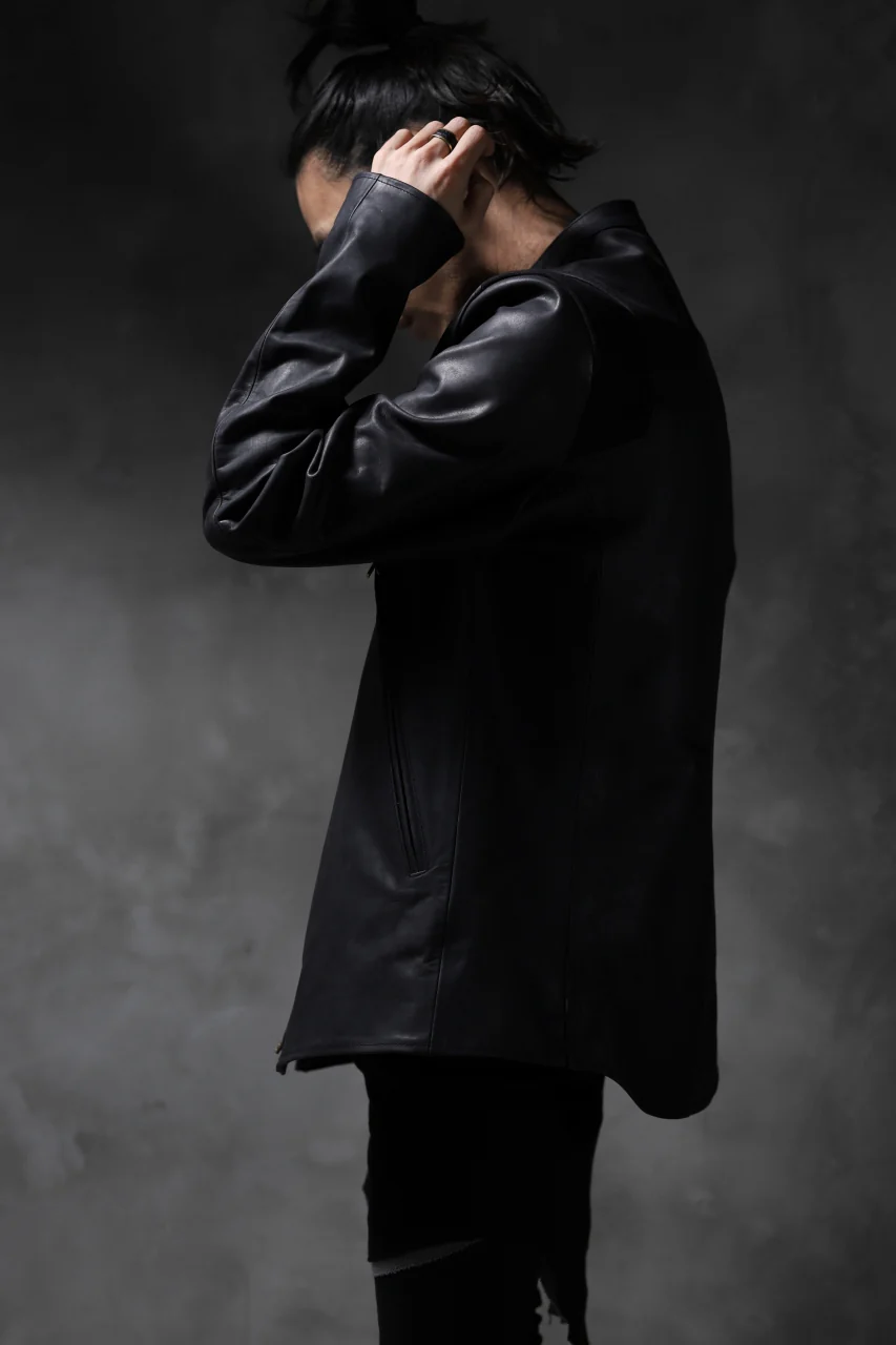 ierib exclusive single biker jacket / Nicolas Italy Vachetta (BLACK) - Image 64