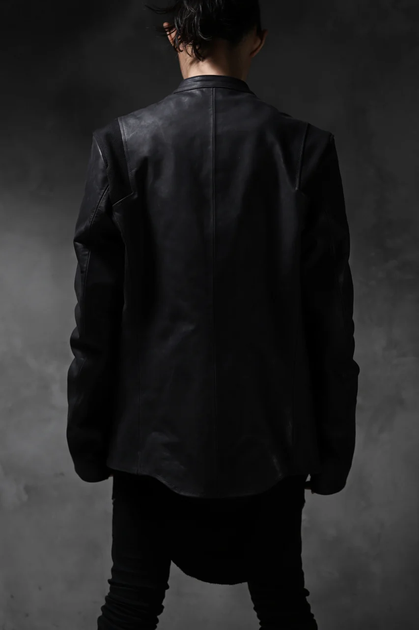 ierib exclusive single biker jacket / Nicolas Italy Vachetta (BLACK) - Image 66
