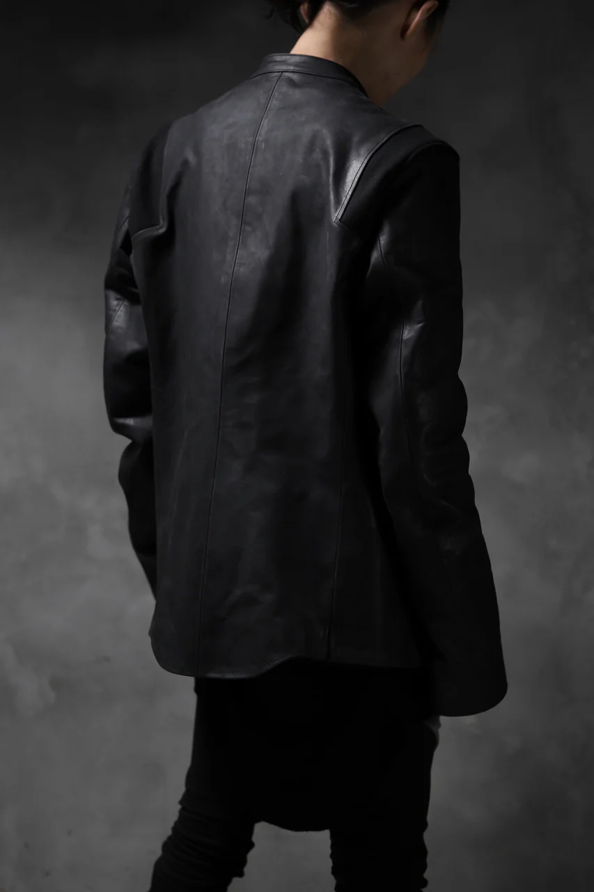 ierib exclusive single biker jacket / Nicolas Italy Vachetta (BLACK) - Image 68