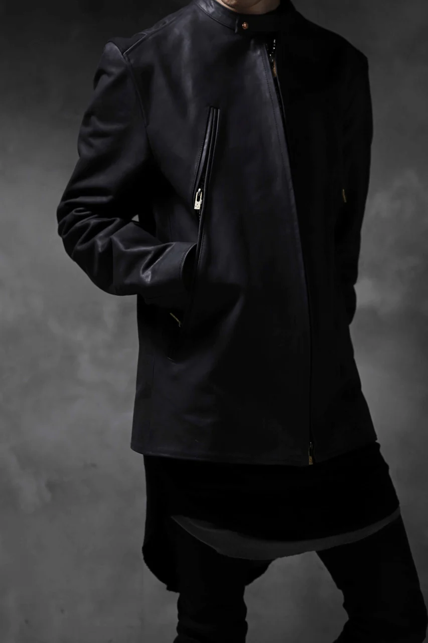 ierib exclusive single biker jacket / Nicolas Italy Vachetta (BLACK) - Image 70
