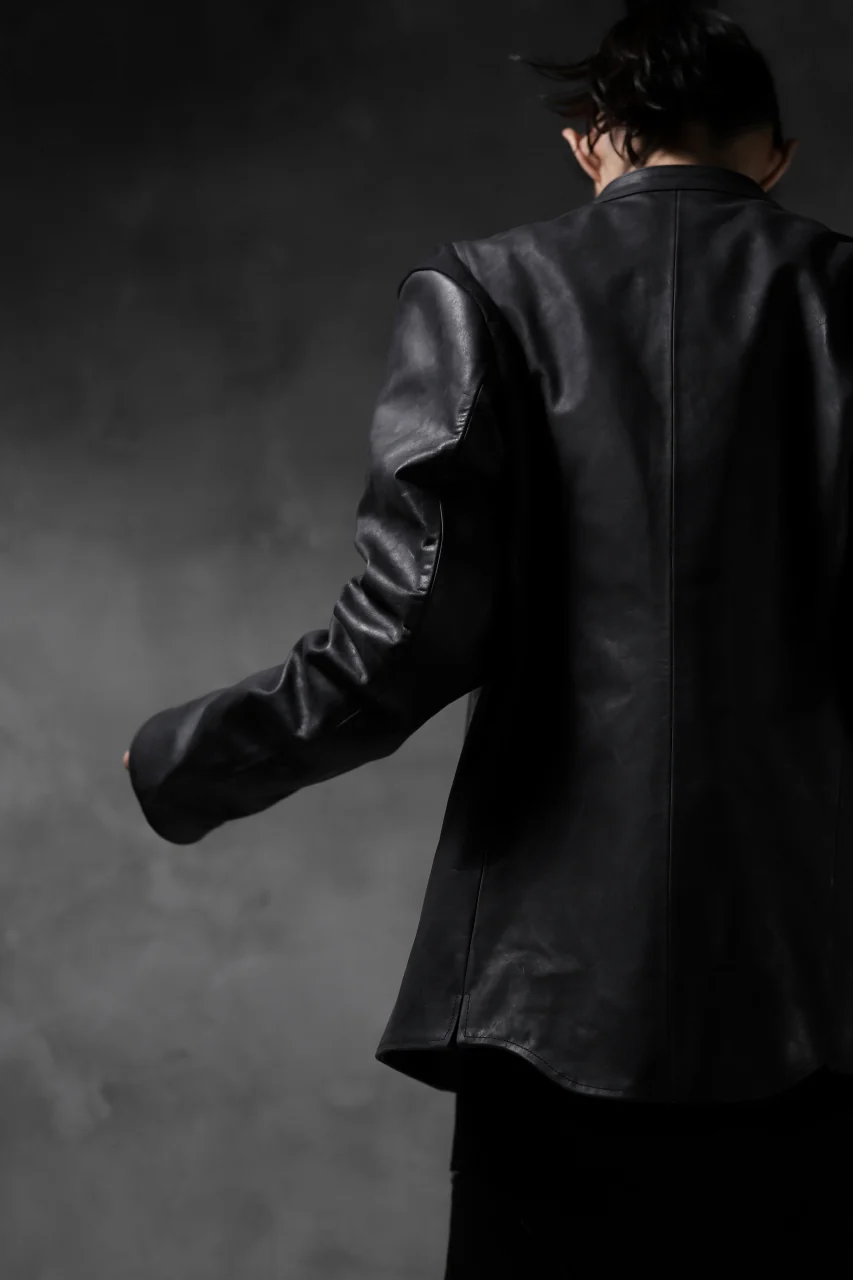 ierib exclusive single biker jacket / Nicolas Italy Vachetta (BLACK) - Image 71
