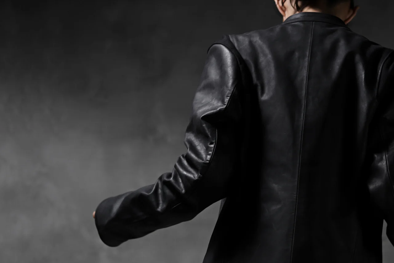 ierib exclusive single biker jacket / Nicolas Italy Vachetta (BLACK) - Image 82