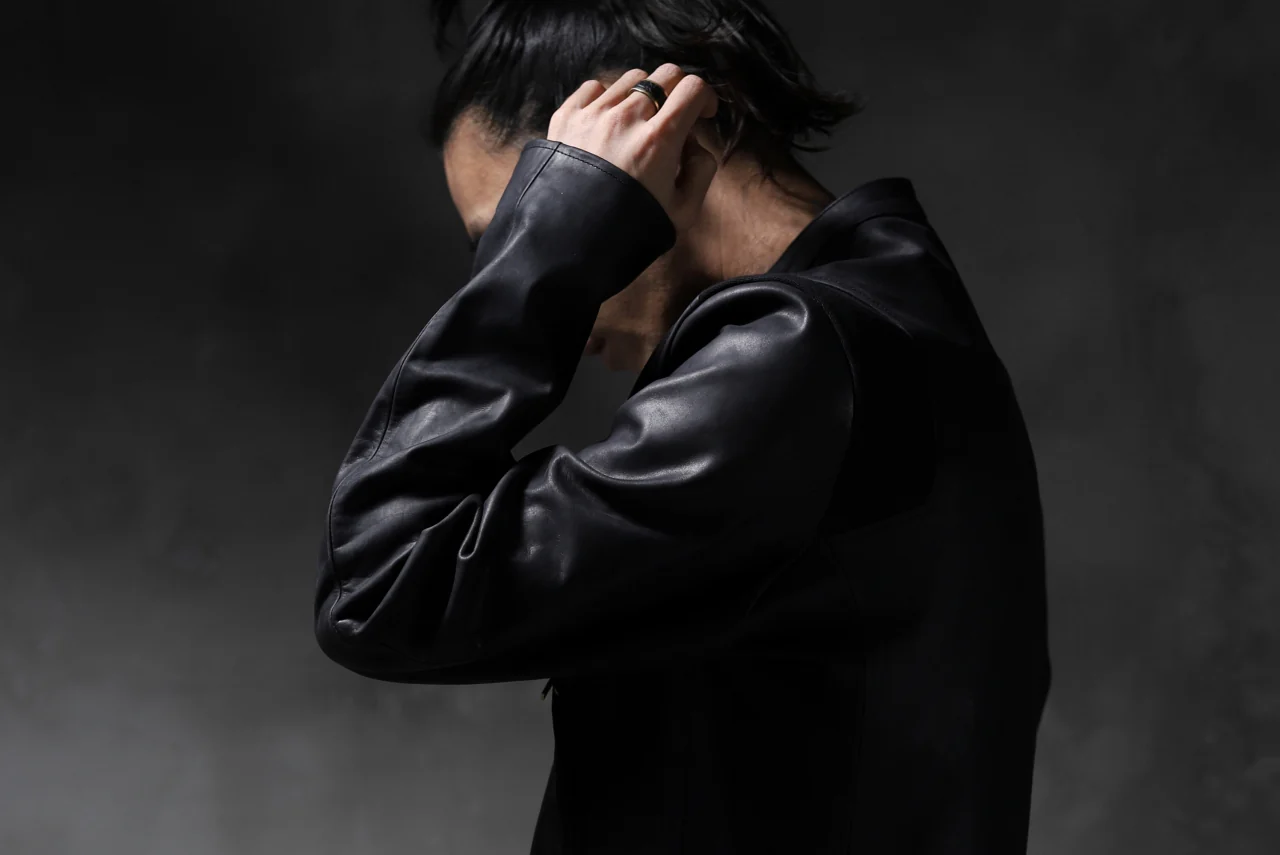 ierib exclusive single biker jacket / Nicolas Italy Vachetta (BLACK) - Image 83