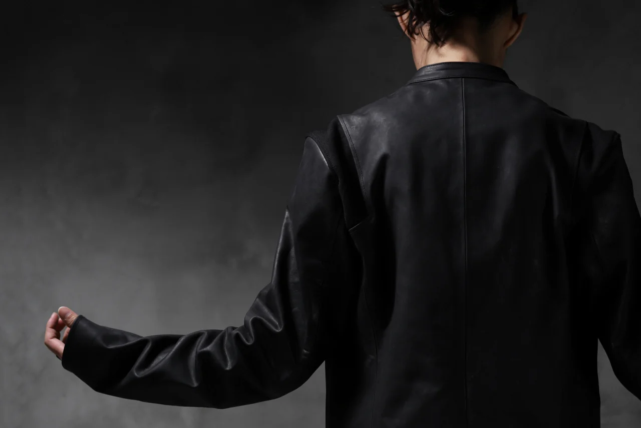 ierib exclusive single biker jacket / Nicolas Italy Vachetta (BLACK) - Image 84