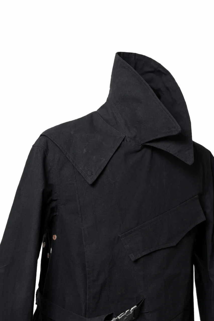 ierib exclusive storm coat 1940 / boiled waxy cotton (BLACK) - Image 15