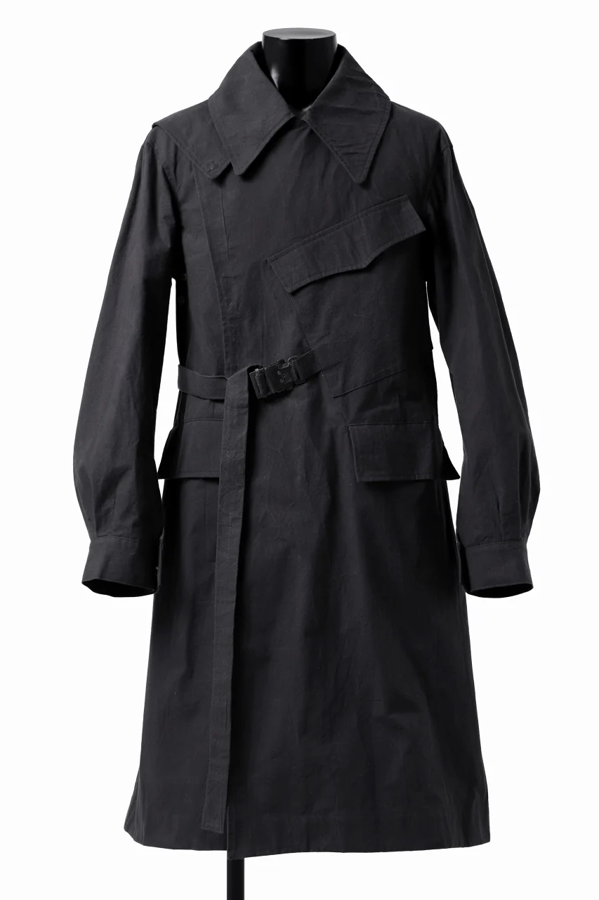ierib exclusive storm coat 1940  / boiled waxy cotton (GREY)