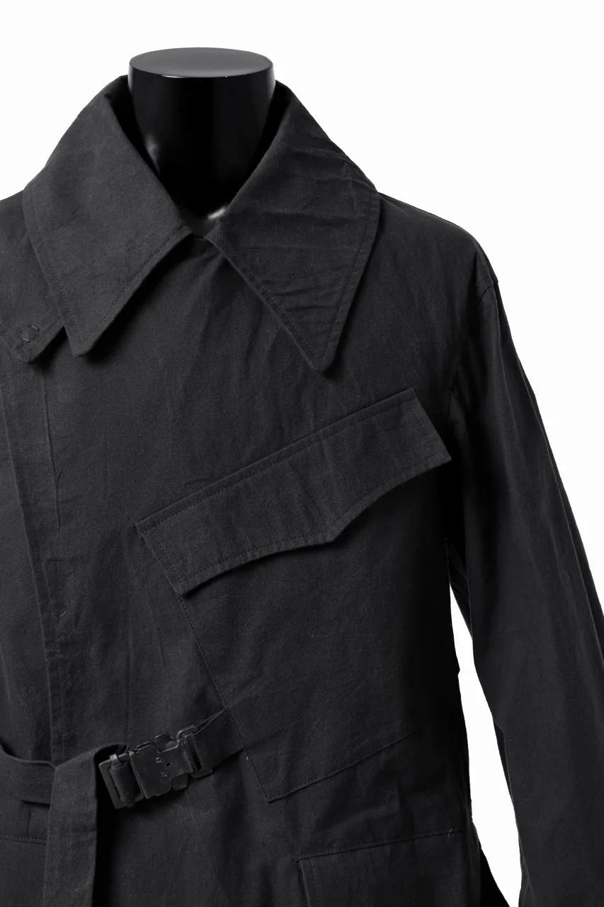 ierib exclusive storm coat 1940  / boiled waxy cotton (GREY) - Image 10